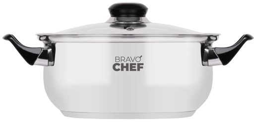 Каструля Bravo Chef 24 см (4.5 л) з бакелітовими ручками (6811080) (1210883)