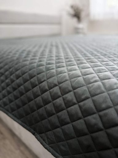 Покрывало Ecotton 200х220 cм антиаллергенное из полисатина серого цвета Nid Grey (1211151)