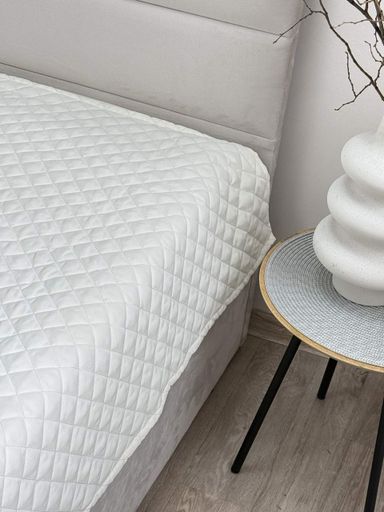 Покрывало Ecotton 220х240 cм антиаллергенное из полисатина молочного цвета Cream White (1211155)
