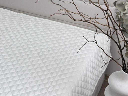 Покрывало Ecotton 220х240 cм антиаллергенное из полисатина молочного цвета Cream White (1211155)