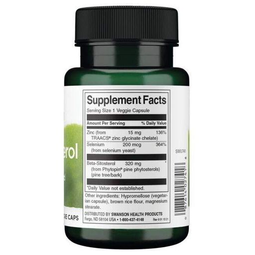 Комплекс для здоровья предстательной железы Swanson Beta-Sitosterol 320 mg 30 Veg Caps (1212092)