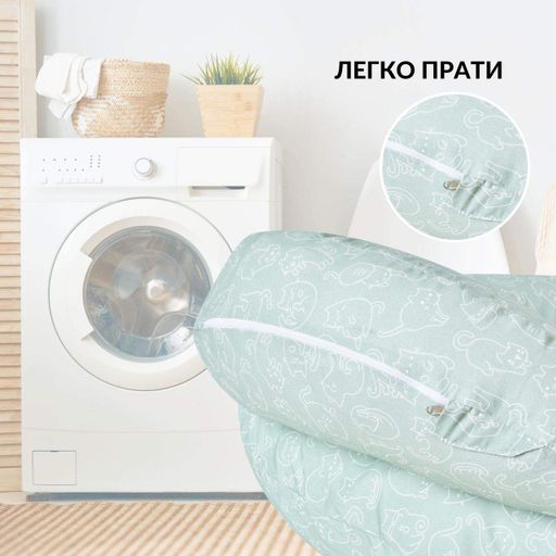 Подушка для кормления IDEIA 60х70х16 Диванчик котики мята (1212598)