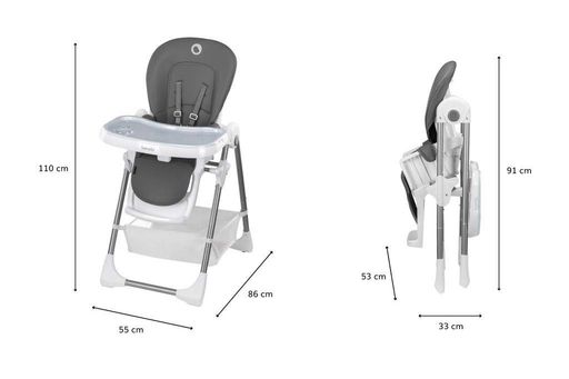 Стульчик для кормления Lionelo Linn Plus Grey (1214512)