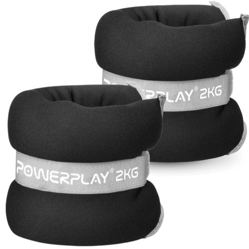 Обважнювачі-манжети для ніг та рук PowerPlay PP-4349 Ankle Wrist Weights 2 кг 2 шт Чорний (1215053)