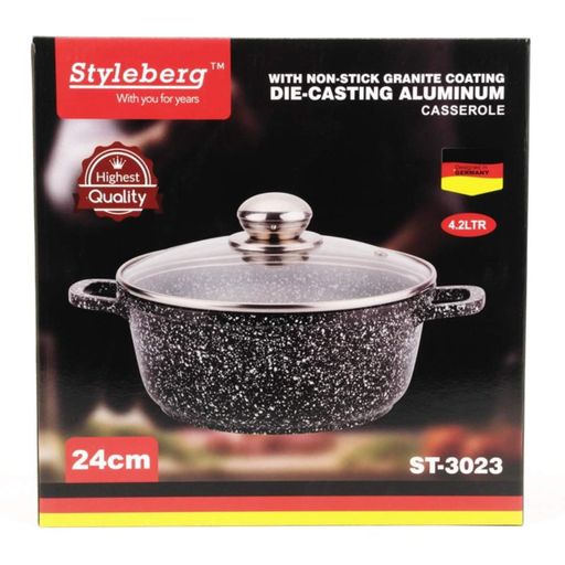 Кастрюля Styleberg 4.2 л (ST-3023) Гранитное покрытие (1215536)
