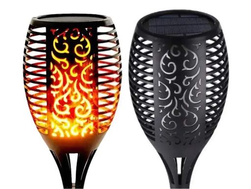 Садовый светильник Solar flame led light sensor activated  51,5см 600мАч Водонепроницаемый фонарь факел Черный (1216689)