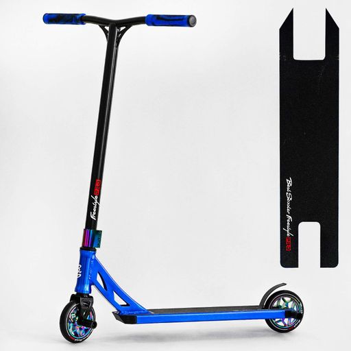 Самокат трюковий Best Scooter Freestyle Pro HIC-система пеги алюмінієвий диск та дека колеса PU Blue (115641) (1217985)