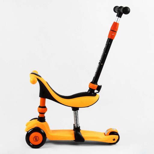 Самокат-велобіг триколісний Best Scooter колеса PU зі світлом 3 в 1 70 кг Orange (105657) (1218352)
