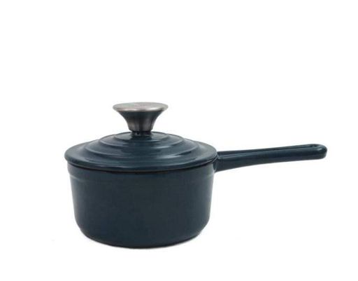 Сотейник с крышкой Nois Tierra deep teal d14 см чугун с емаль покрытием (830560) (1219028)