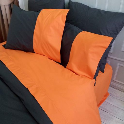 Комплект постільної білизни MERISET 81492181  Двоспальний на резинці  Ранфорс Антрацит (1220210)