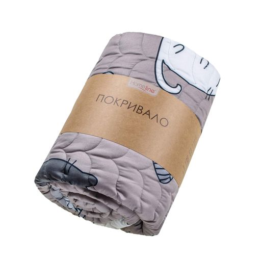 Покривало Home Line 143806 Україна 160х210  Поліестер Принт, Сірий (1220472)