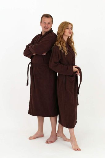 Мужской махровый халат Ideal Textile ХXL коричневый (56860510) (1220962)
