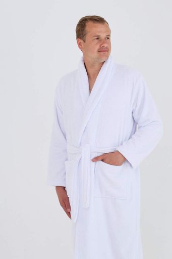 Банный махровый халат Ideal Textile белый ХL (56860521) (1220977)