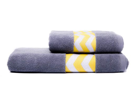 Полотенце махровое Ideal Textile банное с бордюром 70*140 см сірий (1221009)