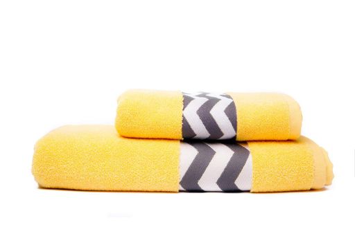 Рушник махровий Ideal Textile банний з бордюром 70*140 см жовтий (1221010)