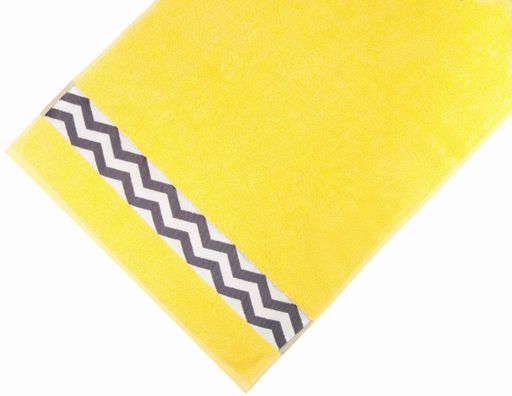 Рушник махровий Ideal Textile банний з бордюром 70*140 см жовтий (1221010)