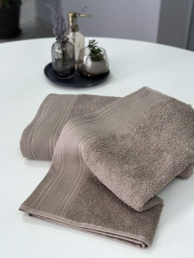 Махровое полотенце IDEAL TEXTILE Легкий бриз 50х90 см 450 г/м2 100% хлопок Мокко (1221022)