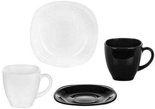 Набор чайный Luminarc Carine Black/White 220 мл 12 предметов 2371D LUM (1222487)