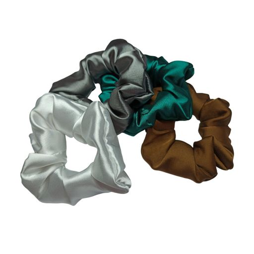 Набор резинок для волос ScrunchyUA из шелк-сатина, 4 шт (SCR0118SKLUA)