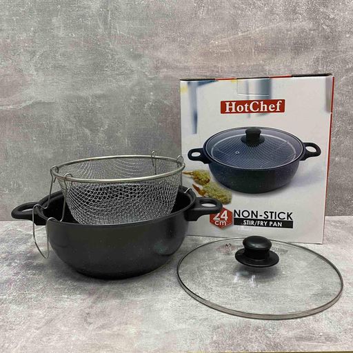 Фритюрниця 24 см алюмінієва з скляною кришкою A-PLus 24 FP (1224862)