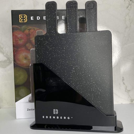 Набор разделочных досок на подставке 4 предмета Edenberg EB-11981 Black (1225092)