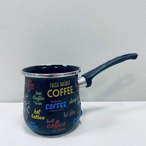 Эмалированная турка с пластиковой ручкой 0,6л Coffee Interos 4060 черная (1225877)