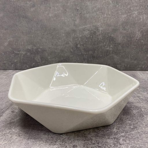 Салатник фарфоровый "Ромб" 23*20,5*6 см Stenson MC3560-9 White (1225949)