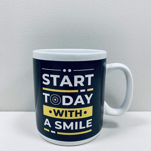 Чашка керамическая 800 мл "Start today with a smile " XXL Olens 3235 (1226534)