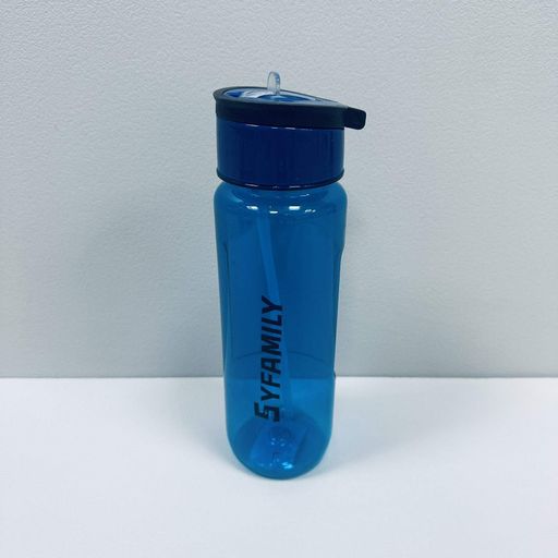 Бутылка для воды пластиковая с трубочкой 1 л. Stenson WW00649 синяя (1226576)
