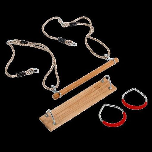 Набор для качелей FUN PACK: сидение, трапеция и гимнастические кольца KBT (1226900)