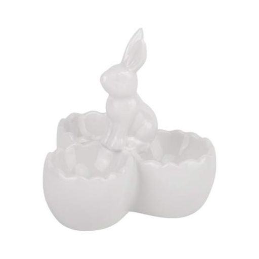 Подставка для 3 яиц Нежный кролик белая 10 см (5009-042) Elisey (1227004)
