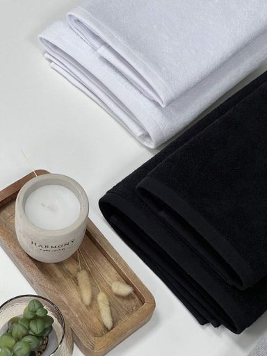 Полотенце однотонное Ideal Textile 70х140 см 400 г/м2 чорний (1227490)