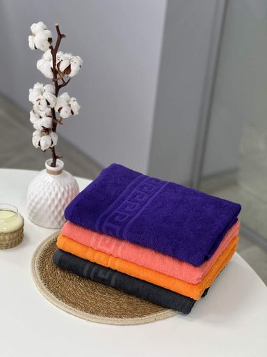 Махровий рушник Ideal Textile Greek 70х135 см Фіолетовий (1227493)