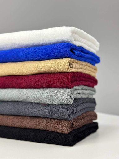 Рушник однотонний Ideal Textile 50х90 см 400 г/м2 чорний (56860915) (1227504)
