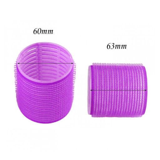 Бигуди-липучки для волос Cosmo Shop фиолетовые, диаметр 60 мм, 6 шт (CS718V)