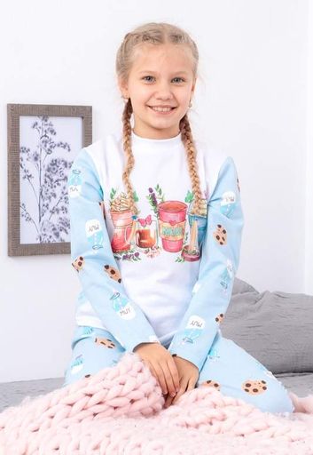 Піжама для дівчинки Носи своє 128 см Блакитний (p-4126-139697) (1229205)