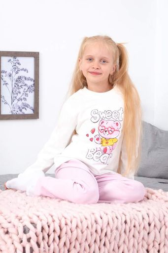 Дитяча утеплена піжама для дівчинки Носи своє 104 см Світло-рожевий (p-3041-169305) (1229245)