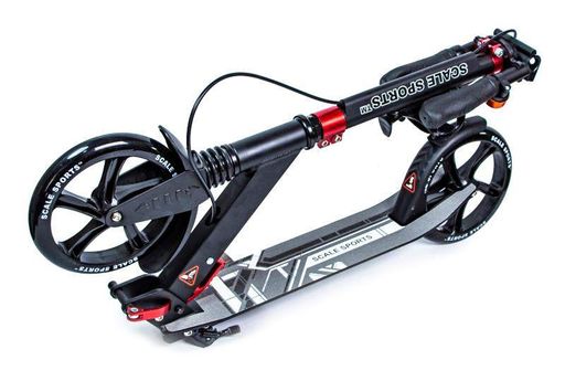 Самокат двухколесный Scale Sports SS-08 ручной тормоз Led-фонарик. Black. (841149788) (1229475)