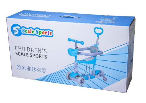 Самокат Scale Sports Smart 5 в 1 PU колеса подсветка колес с бортиком. Pink (932824223) (1229499)