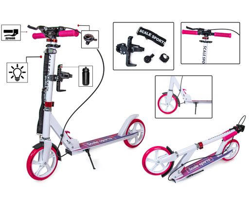 Двухколесный самокат Scale Sports SS-18. White adn Pink (1188131797) (1229549)
