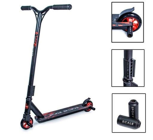 Трюковый самокат Scale Sports Storm ABEC-11 алюминиевый диск и дека колёса PU . Black (566033662) (1229619)