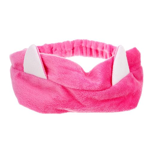 Пов'язка косметична Cosmo Shop Котик, малинова з білими вушками, 1 шт (CS0977)