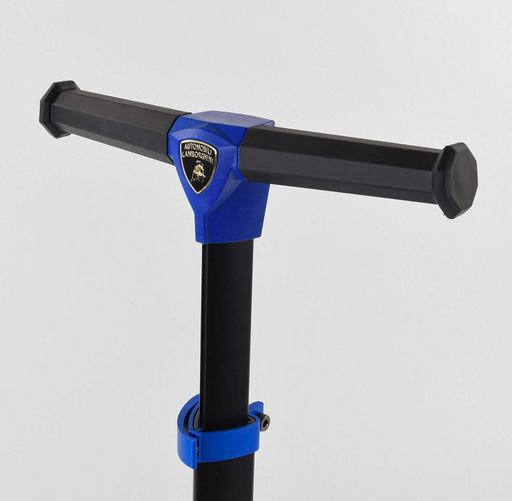 Самокат Lamborghini триколісний складане алюмінієве кермо колеса PU зі світлом. Blue and Black (101283) (1230009)