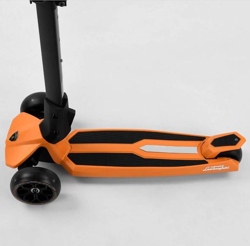 Самокат Lamborghini трехколесный складной алюминиевый руль колеса PU со светом. Orange and Black (102314) (1230017)