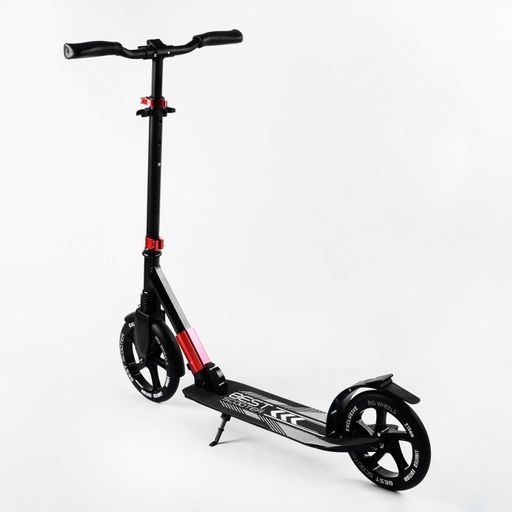 Самокат двоколісний Best Scooter колеса PU складний амортизатор. Black and red (105585) (1230053)