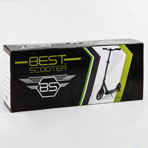 Самокат двоколісний Best Scooter колеса PU складний амортизатор. Black and red (105585) (1230053)