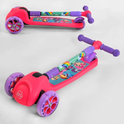 Самокат трехколесный детский Best Scooter. Pink and Purple (106837) (1230178)