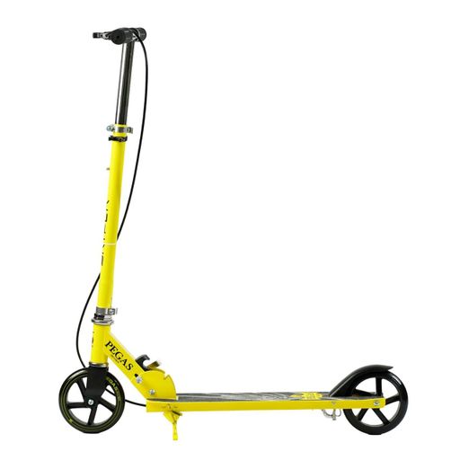 Самокат двоколісний Skyper Pegas колеса PU 145 мм сталева рама ручне гальмо. Yellow and Black (146081) (1230230)