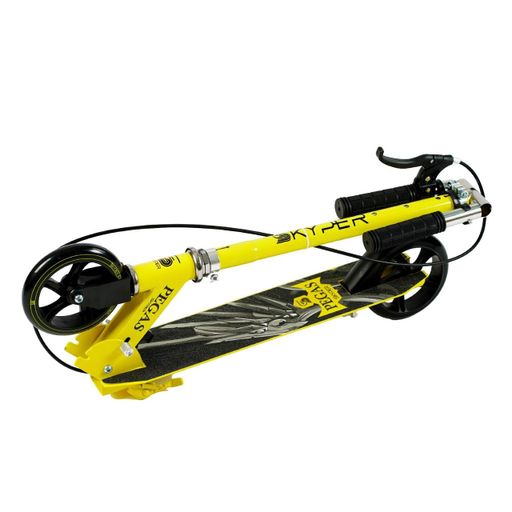 Самокат двоколісний Skyper Pegas колеса PU 145 мм сталева рама ручне гальмо. Yellow and Black (146081) (1230230)