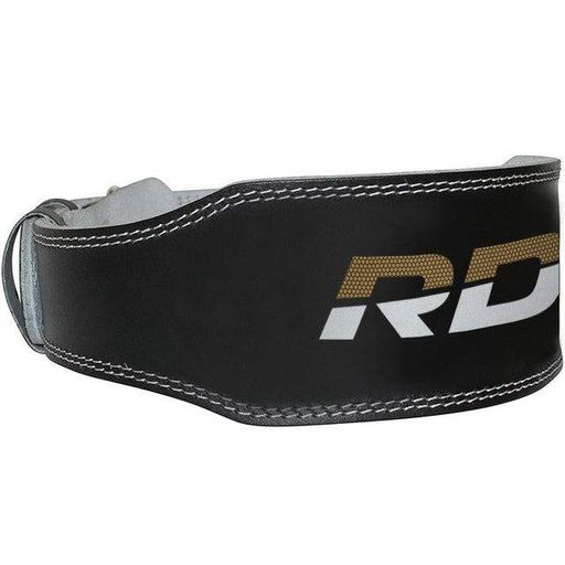 Пояс для важкої атлетики RDX 4 шкіряний Black Gold 2XL (1231101)